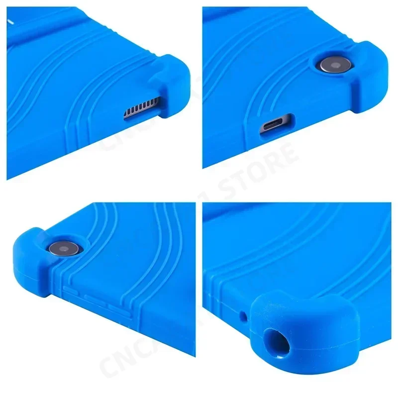 

For Digma Pro Star 14 4G T606 2024 8.4" Tablet PC Drop resistance Soft Silicone Shockproof Cover Case with Rear Kickstand