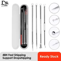 4Pcs Blackhead Acne Remover Set Beauty Skin Care Pore Cleaner Acne Needle Pimple Stainless Steel Pimple Needles Removal Tools 1