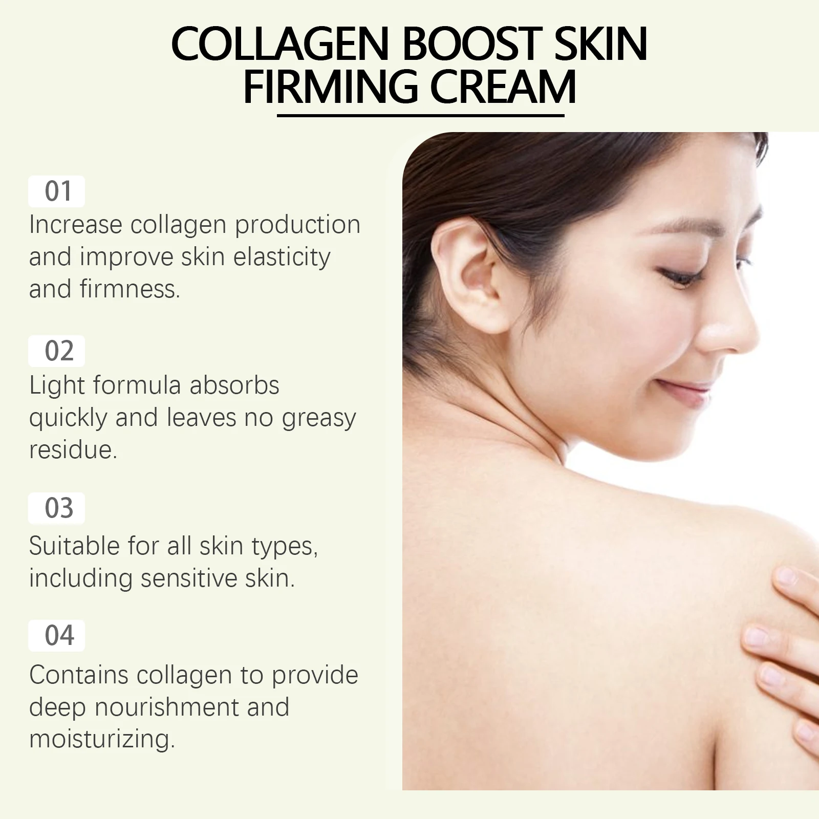 Collagen Firming Cream for Body Reduce Dark Spots Improve Fine Lines Even Skin Tone Nourishing Lifting Moisturzing Body Lotion 5