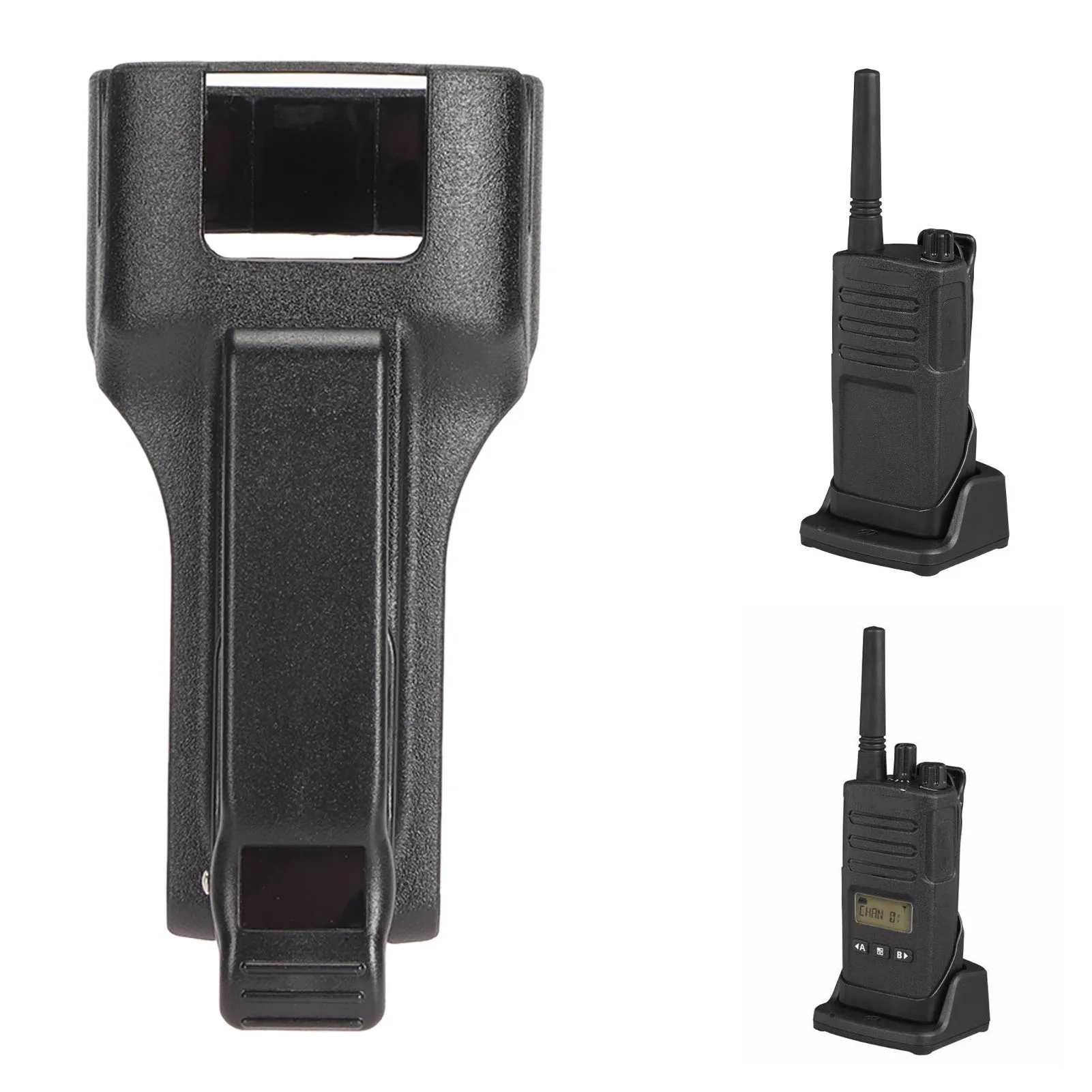 Walkie Talkie Clip 2 Way Radio Belt Clip Rugged Replacement Hands  90 Degree Rotation for RMM2050 for RMV2080 for RMU2080