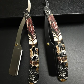 Rasoio da barbiere professionale da uomo rasoio manuale rasoio da barba pieghevole in acciaio inossidabile con bordo dritto all'ingrosso 1