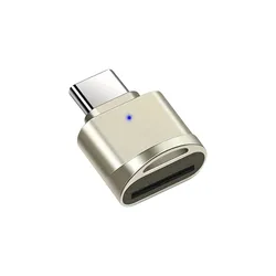 Universal Mini Metal USB - C SD and Memory Card Reader (SLIVER)