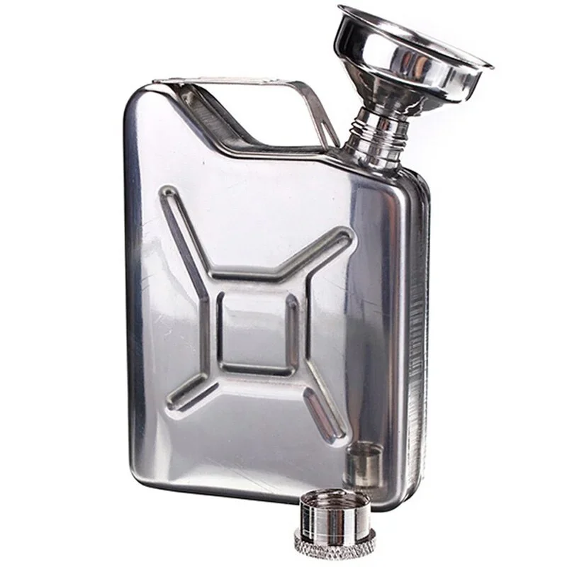 Description Picture 3 of item5 oz Hip Flask with Funnel Portable Whisky Wine Pot Creative Stainless Steel Flagon for Whiskey Liquor Personalized Men Gift