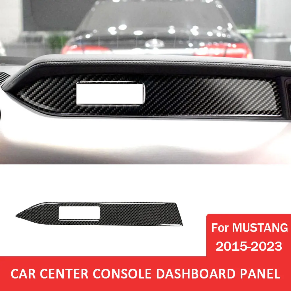 

Car Center Console Dashboard Decor Cover Trim Sticker for Ford Mustang 2015-2023 Carbon Fiber Auto Interior Accessories