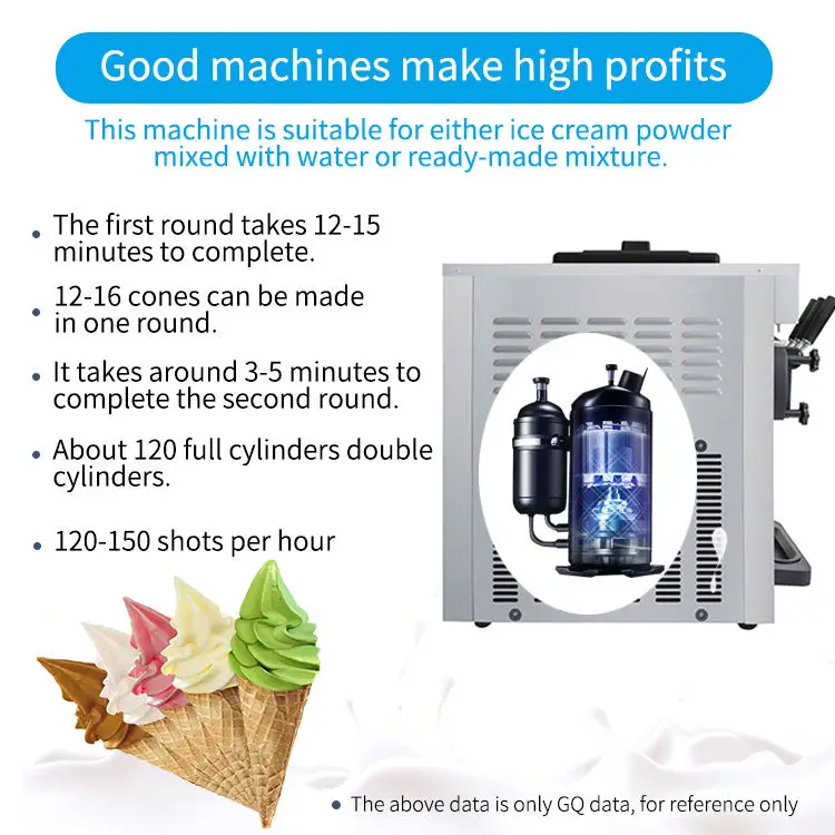 18~22L/H 110V 220V Commercial Soft Serve Ice Cream Make Machine Price Professionals Maker For Sale 3