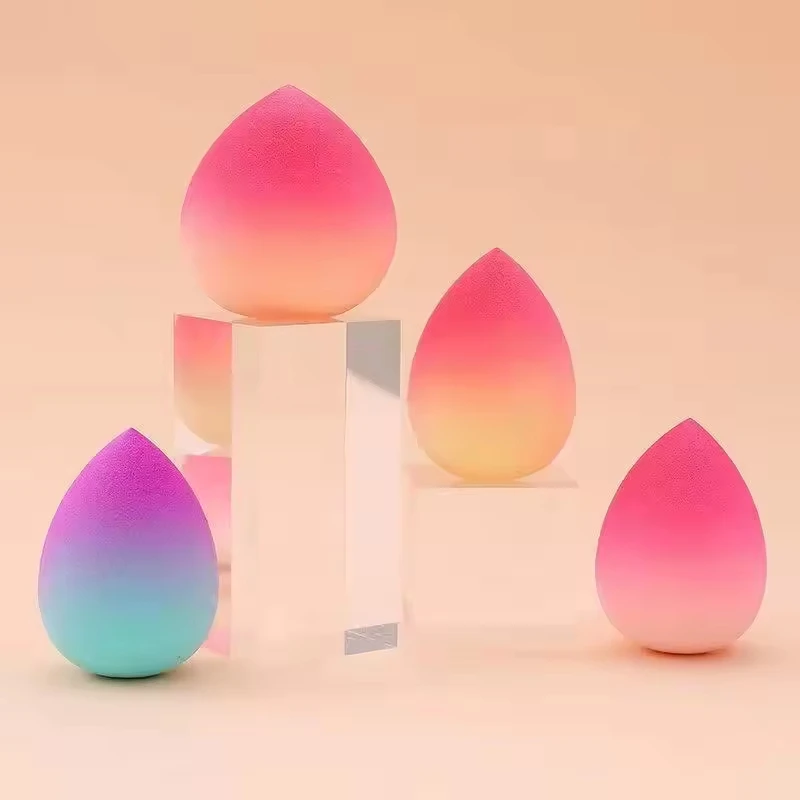 50pcs 사용자 정의 로고 라텍스 무료 대리석 화장품 스폰지 파우더 퍼프 개인 브랜드 스폰지 퍼프 도구 도매 메이크업 스폰지