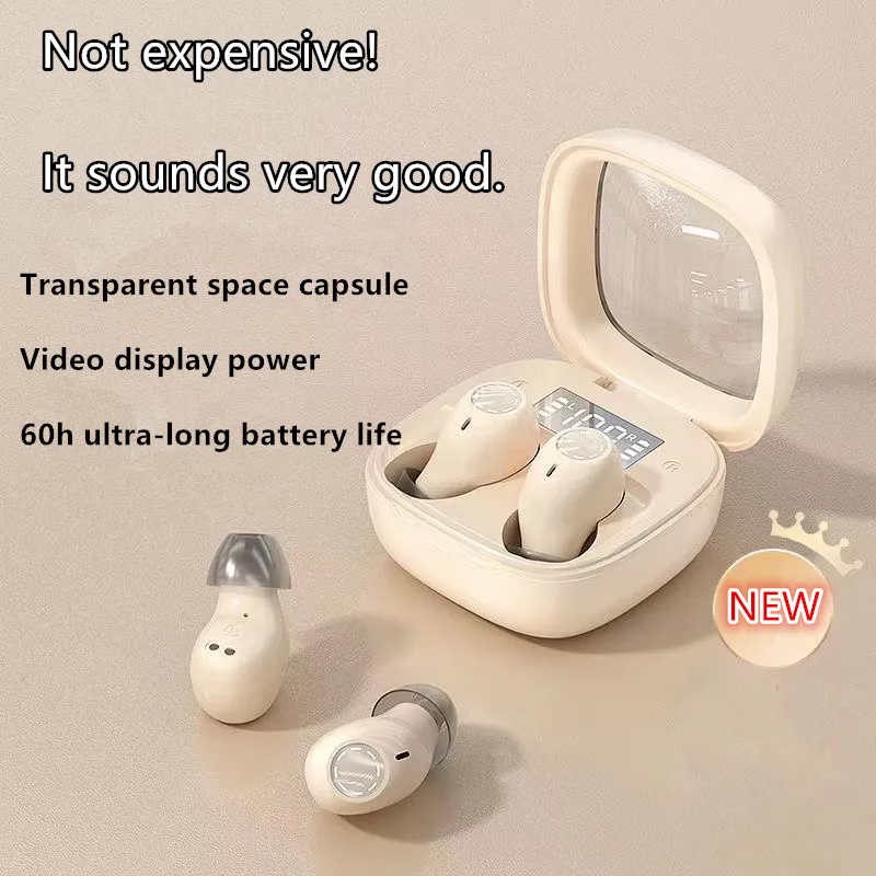 

Беспроводная Спортивная гарнитура Bean Style, наушники-вкладыши, Bluetooth-наушники для шумоподавления, игровые прозрачные мини-наушники-вкладыши