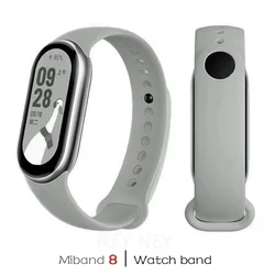Premium Waterproof Silicone Sport Band - Versatile Replacement Strap - Mi Band 9 (13 Grey)