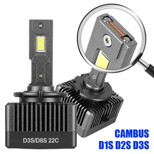 Car Headlights 110W 22000LM Super Bright Canbus LED D1S D2S D3S D2R D4R D5S D8S 7040SMD Beads Aluminum Alloy Housing Accessories