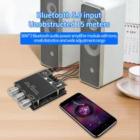 ZK-502MT Bluetooth 5.0 Subwoofer Amplifier Board 2.0 Channel High Power Audio Stereo Amplifier Board 2X50W Bass AMP 5