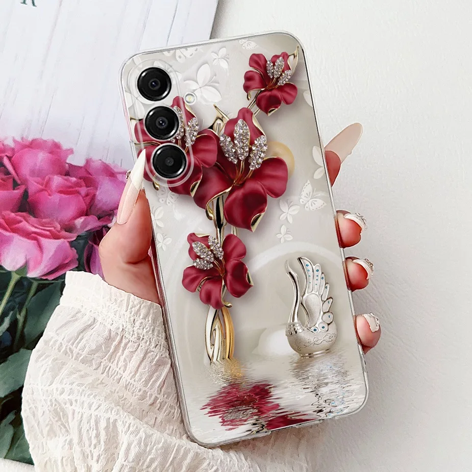 Cute Cat Painted Soft Silicone Phone Case Cover - 6.7