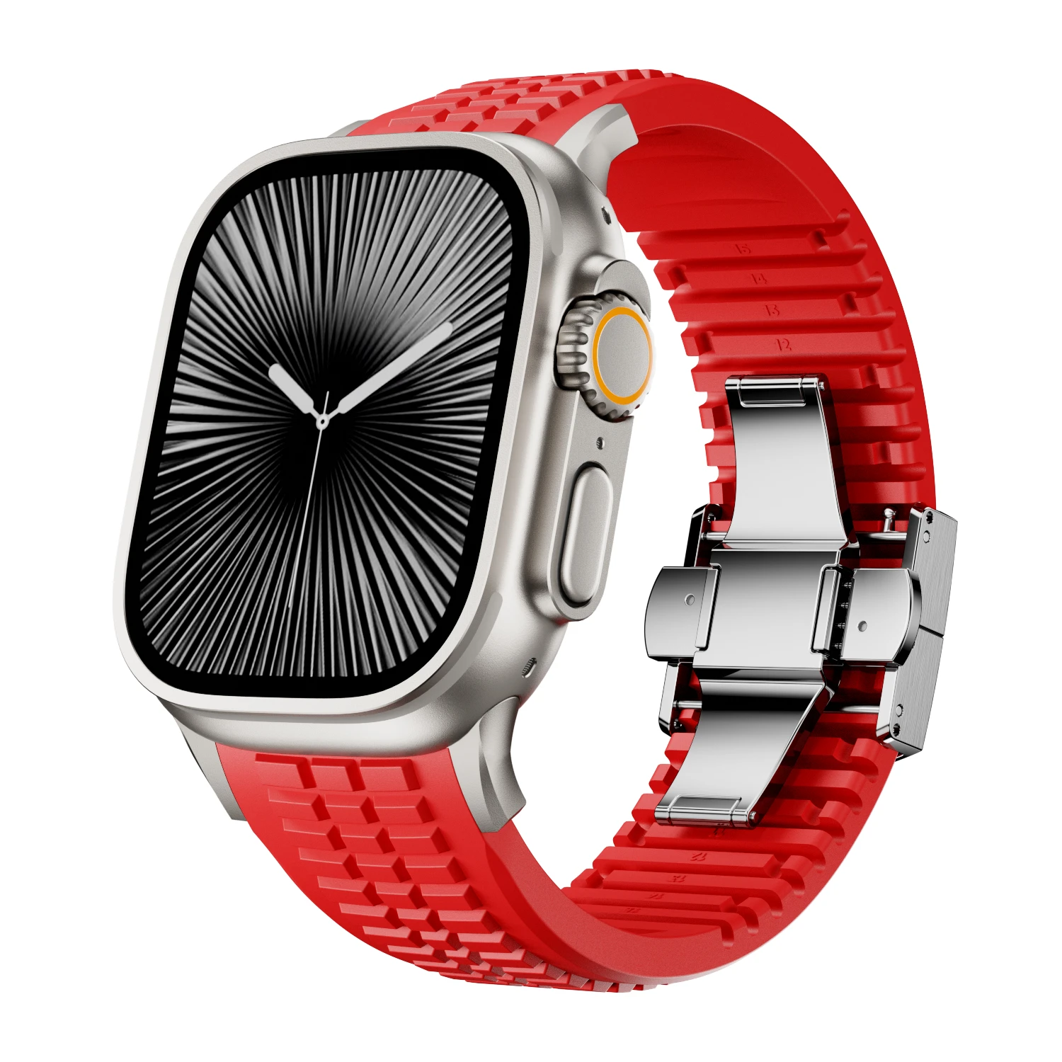 Luxury Metal and Silicone Sports Band