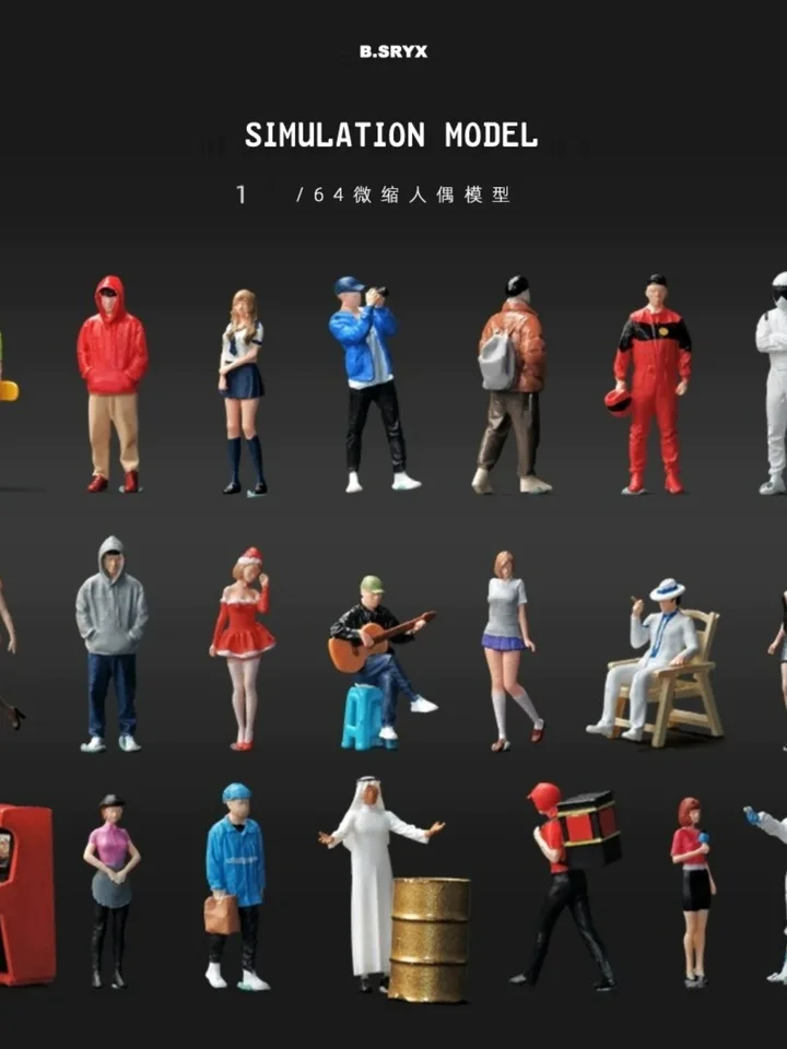 写真、ミニ置物、サンドテーブルシーン、DIY造園、小型スケール