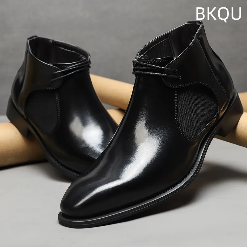 Men Chelsea Boots Large Size Non-slip Platform