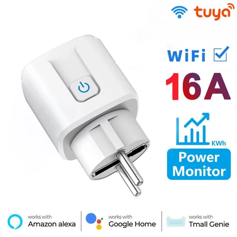 16A 20A ab akıllı soket WiFi akıllı tak güç izleme zamanlama fonksiyonu ses kontrolü Tuya APP Alexa Google ev ile çalışır