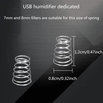 10pcs USB Humidifier Dedicated Spring, Atomizer Diffuser Replacement Universal Stainless Steel Small Spring 1