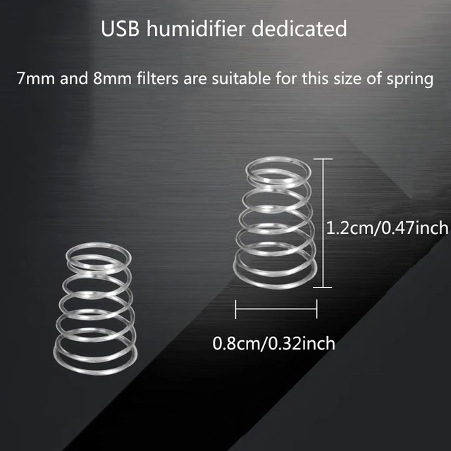 10pcs USB Humidifier Dedicated Spring, Atomizer Diffuser Replacement Universal Stainless Steel Small Spring 1