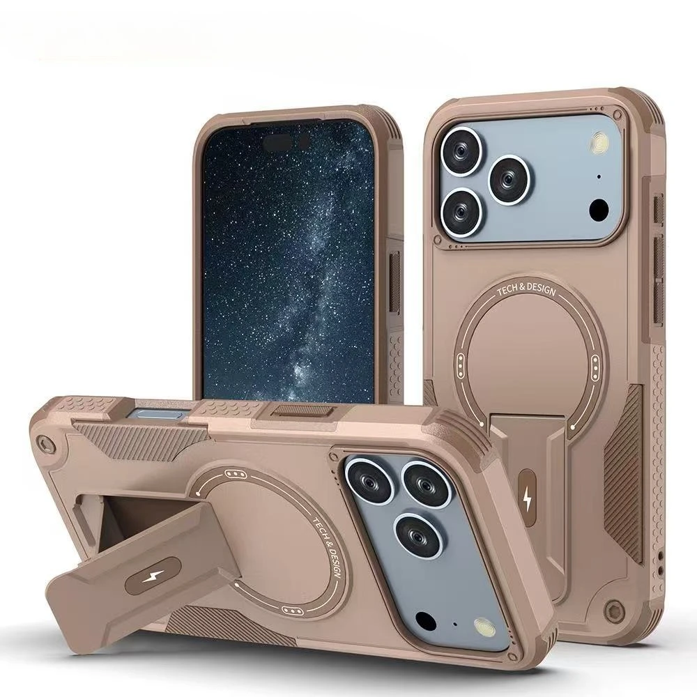 Invisible Folding Magnetic Phone Case with Shockproof Collision Color Cover
