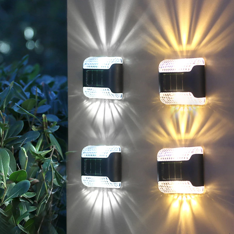 

Led Solar Garden Light Waterproof Solar Powered Up And Down Wall Fence Light Outdoor Garden Pathway Courtyard Decors Lighting
