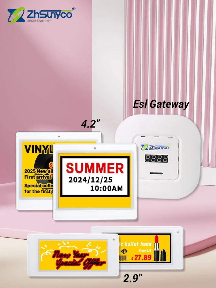 슈퍼마켓 E 잉크 디지털 가격표 전자 선반 라벨 전자종이 원 세트 2.4G 4색 데모 키트 ESL 디스플레이 시스템