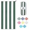 Striped microfiber beach towel with bright colors, super absorbent and soft, fast dry and ultra light, for camping 1