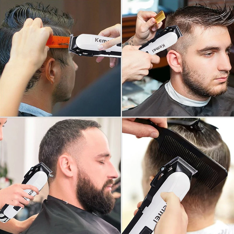 Kemei Electric Hair Clipper Hair Cutting maching Wireless Trimmer Men Professional clipper machine rechargeable hair cut barber