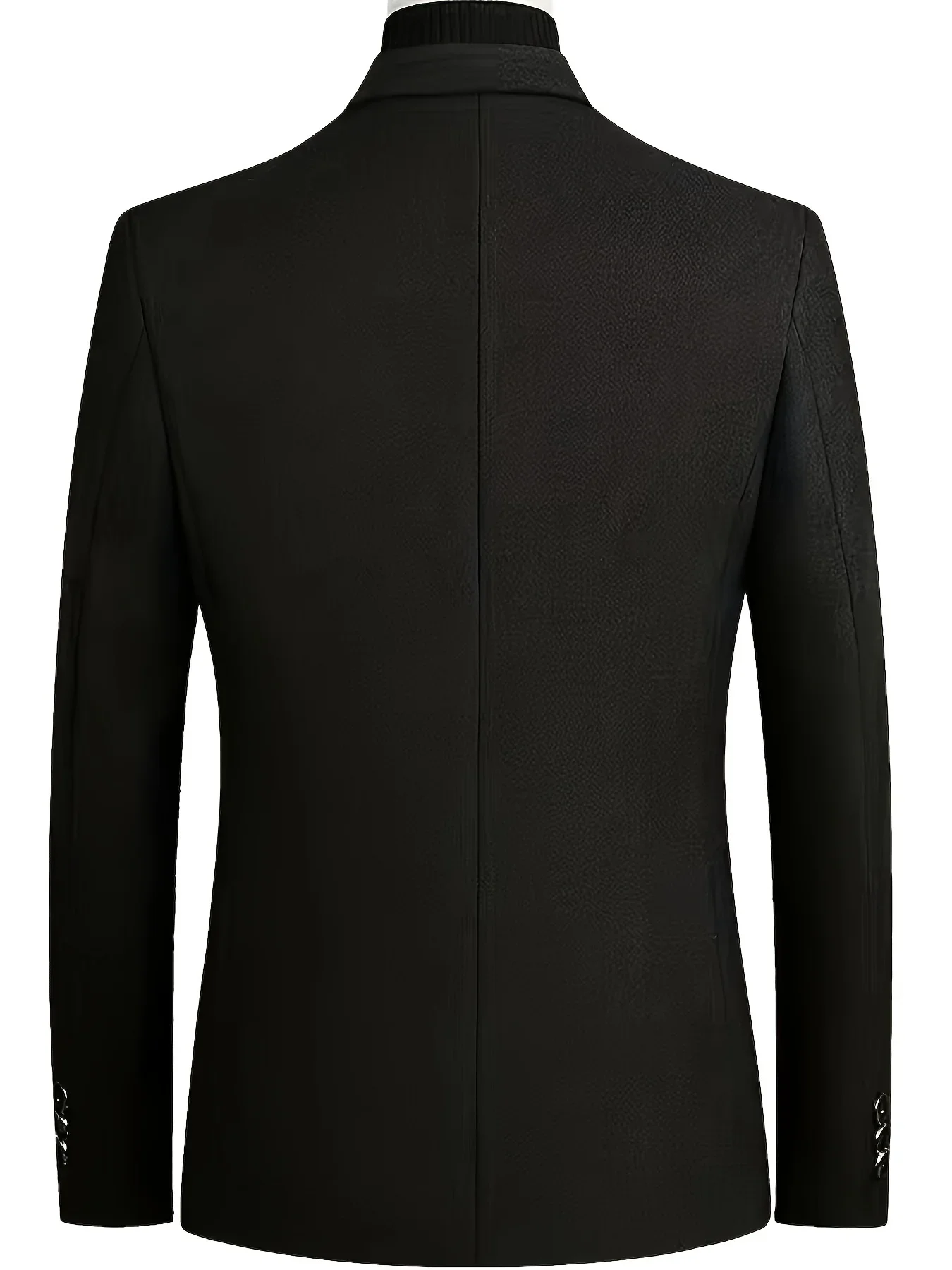 Description Picture 4 of itemAutumn and Winter Men's New Casual and Fashionable Woolen Jacket, Solid Color Slim Fit Suit Top