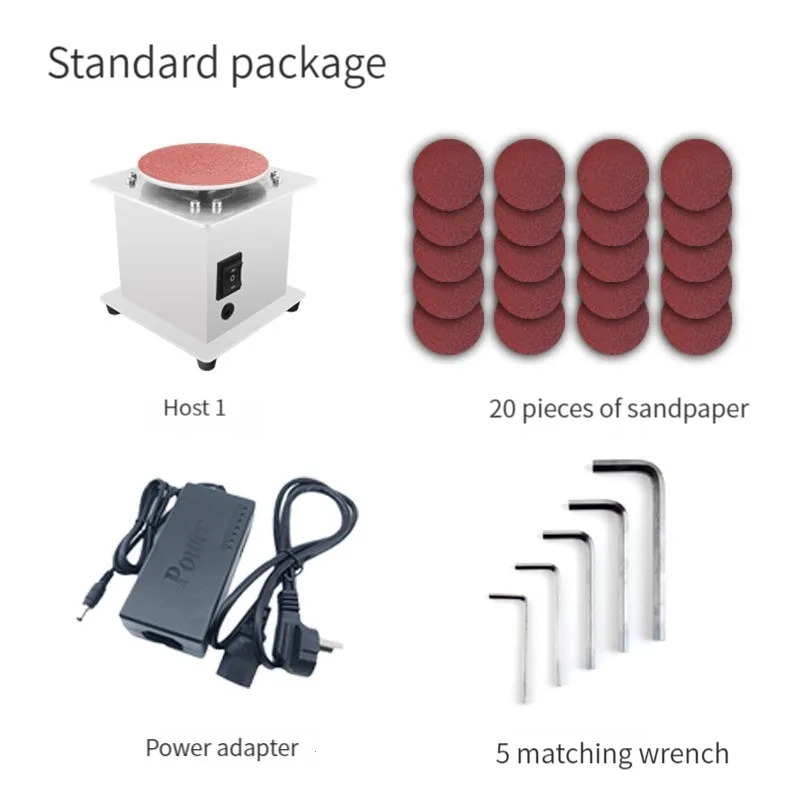 

Mini Bench Disc Sander Electric Edge Sharpener 7 Variable Speed 20Sanding Discs Self-adhesive Benchtop Sanding Grinding Machine