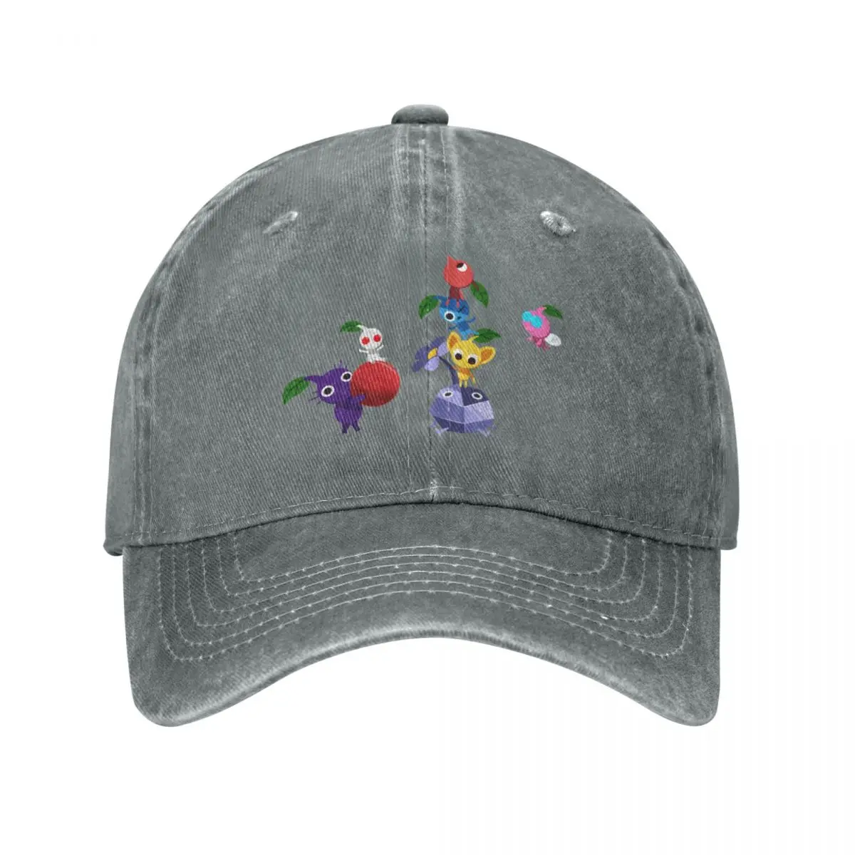 

PIKMIN - Collage of Characters (on Grey) Cap Cowboy Hat dropshipping beach hat gentleman hat hats cap for women Men's