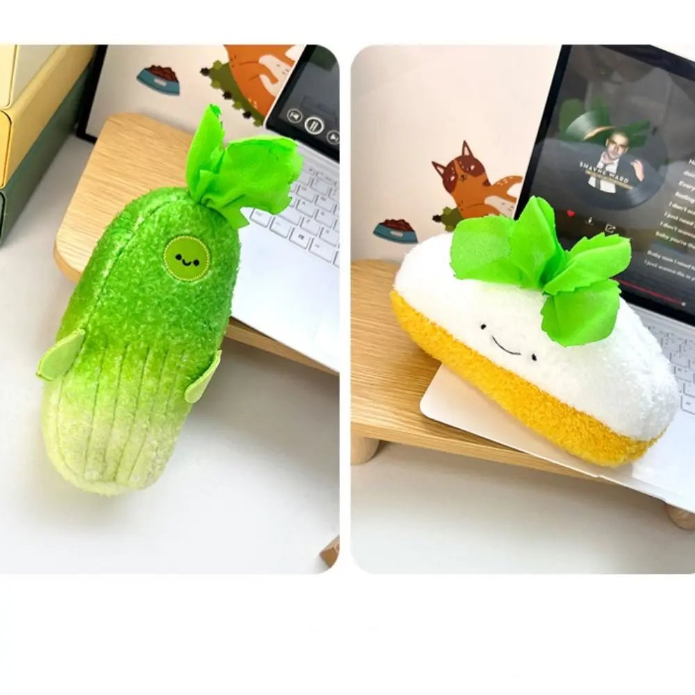 한국 스타일 브로콜리 마늘 필통 데스크탑 수납 미적 감각 채소 문구 가방 대용량 인스타일