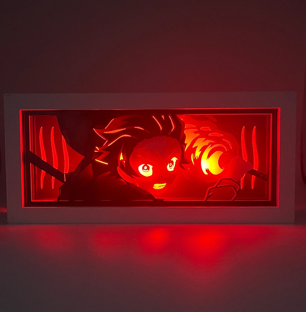 

Anime Led 3D Shadow Lamp Night Light Laser Paper Carving Lamp for Room Decoration and Gift Party Lamp