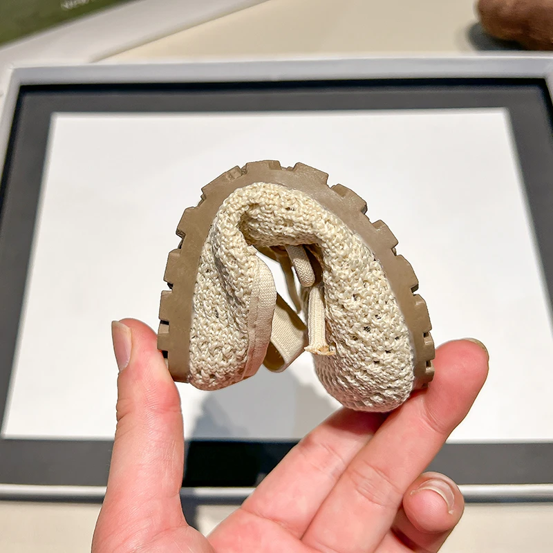 Girls Soft Sole Crochet Sandals Pastel Colors