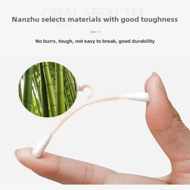 100 Pcs Double Head Bamboo Cotton Buds Wood Stick Swab Makeup Nose Ear Cleaning Pet Care Art Crafts