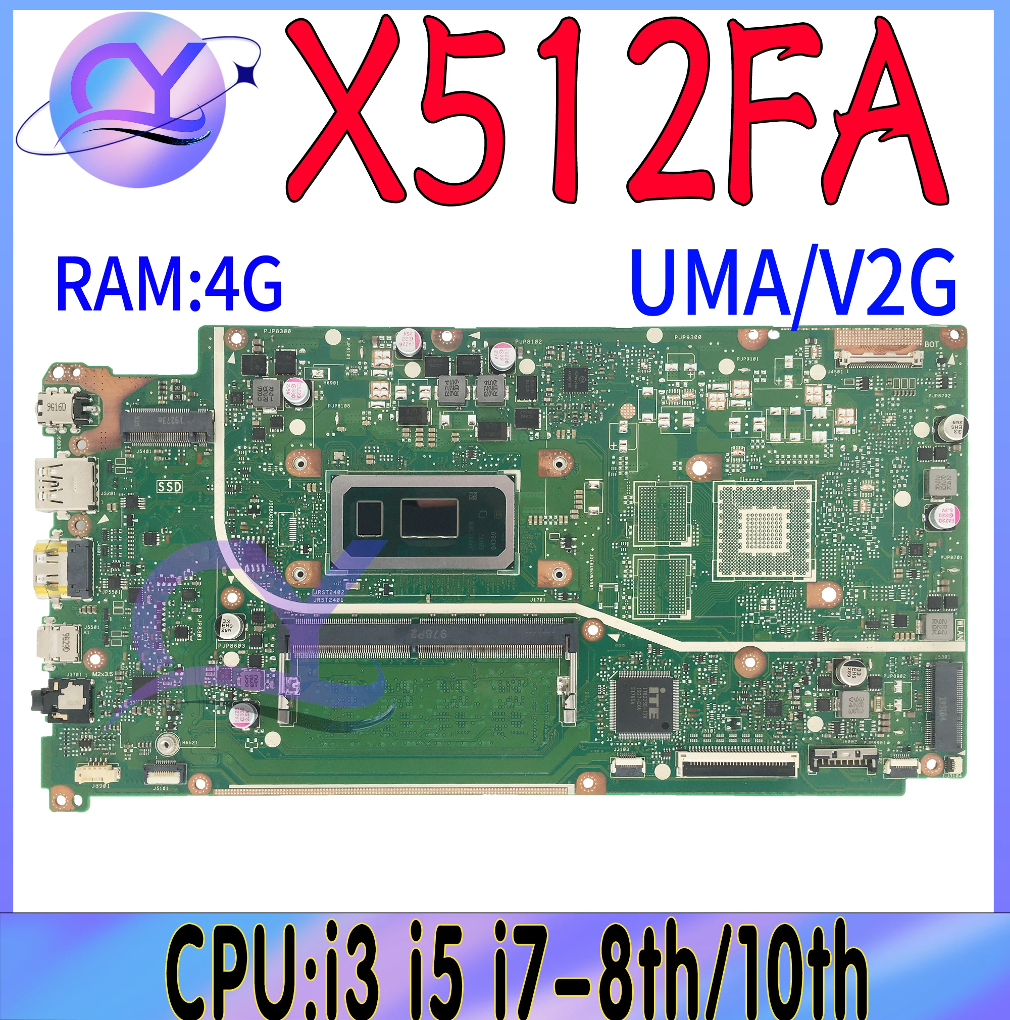 X512FA Mainboard For Asus VivoBook X512FB X512FF X712FA X712FB