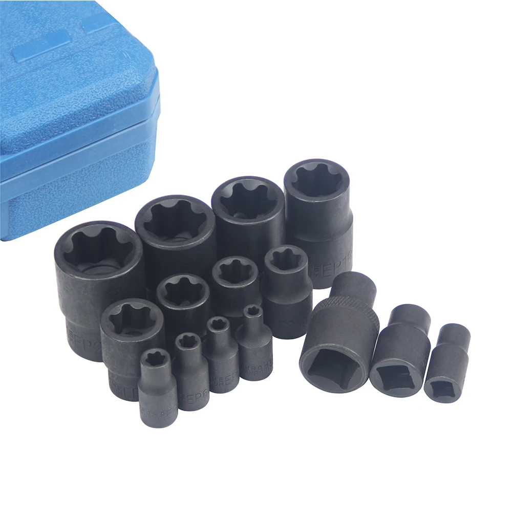 15 pezzi per Tesla coperchio batteria pacchetto rimozione vite EP 5 e 6 fiori chiave speciale pentagono grande E 6 denti e 5 denti kit strumenti auto