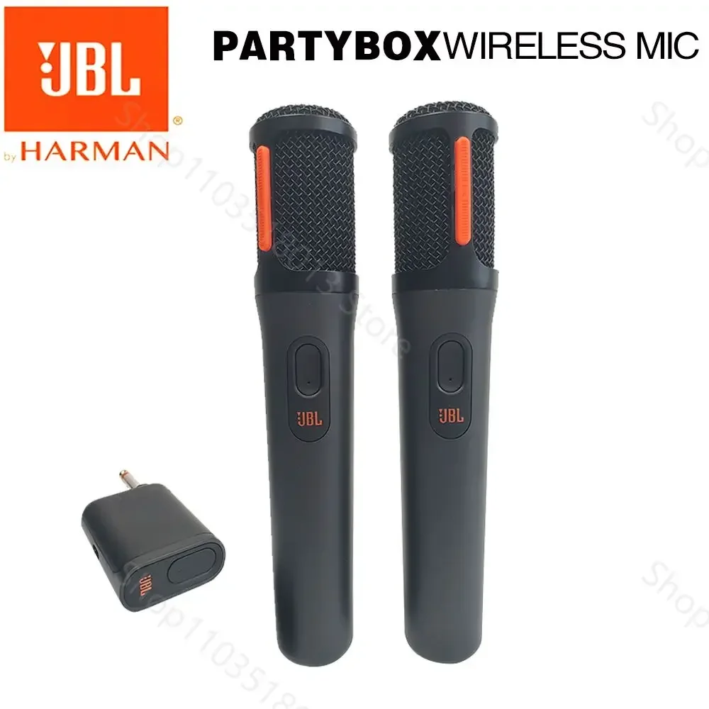 JBL Digital PartyBox PB UHF Wireless Rechargeable Portable Microphone System Dual-Channel Receiver Clear Voice Crisp Sound