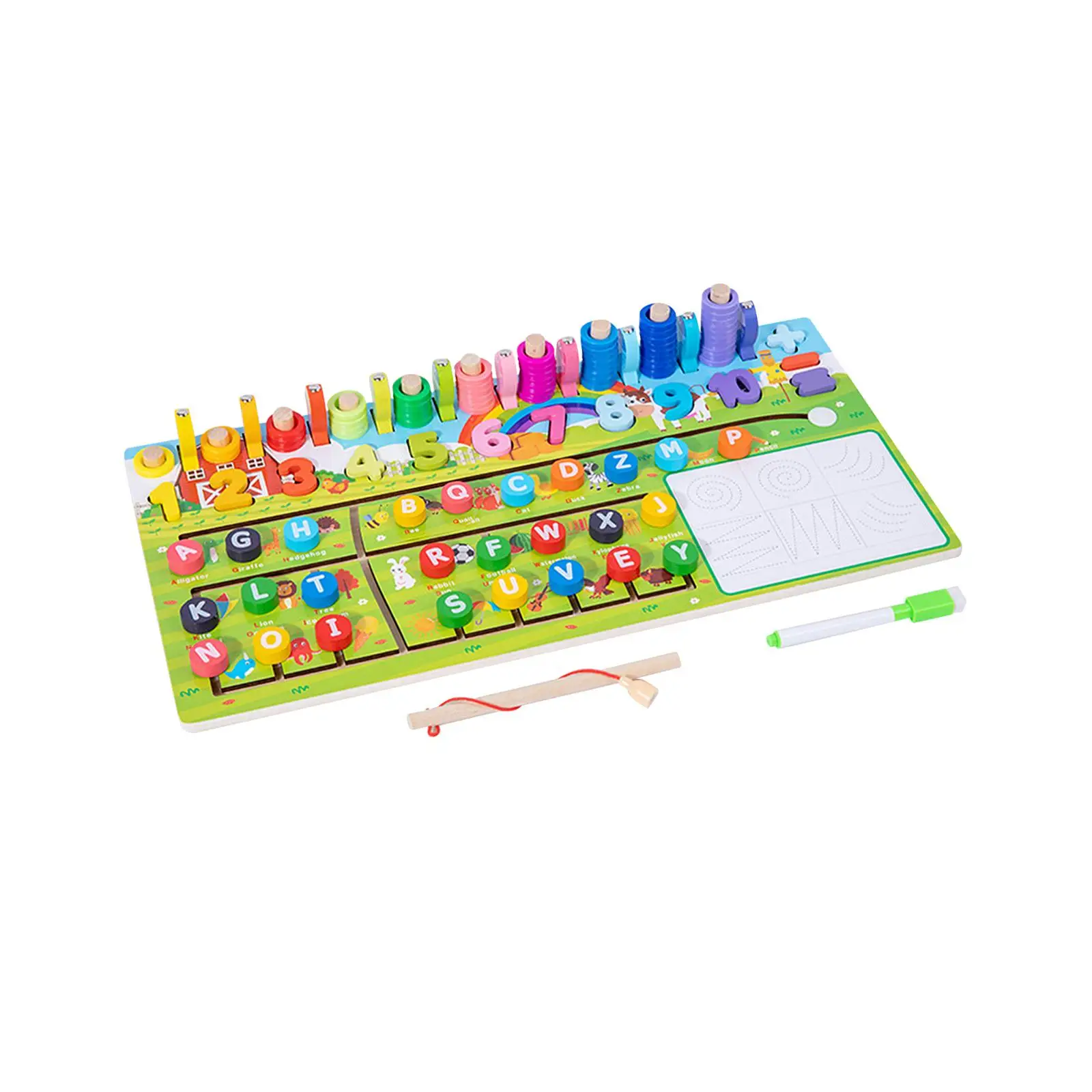 

Wooden Fishing Game with Poles Hands on Abilities for Valentines Day Gifts for Kids Girls Boys Children Ages 3 4 5 6 7 8 and up
