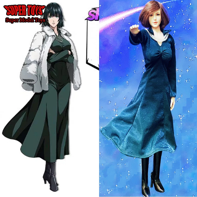 

Женский солдат 1/6, косплей Фубуки, зеленое платье, Хэллоуин, карнавальный костюм, цвет черный, ботинки, аксессуар, подходит для 12-дюймовых экшн-фигурок