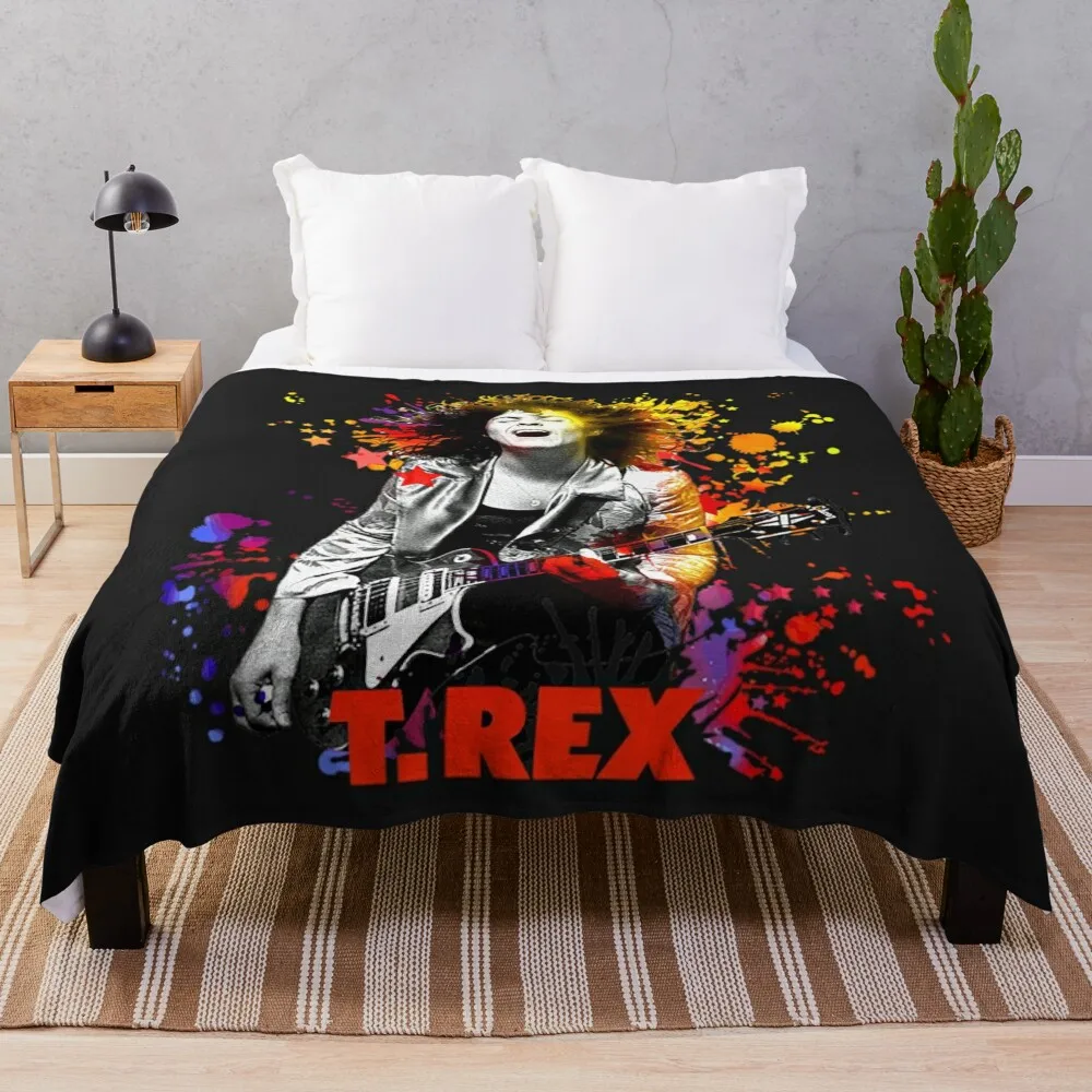 

Marc Bolan T-ShirtMarc Bolan T. Rex Paint Splatter Throw Blanket Soft Plush Plaid Retros fluffy Summer Beddings Blankets