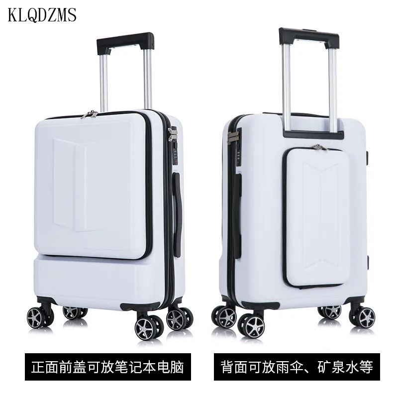 KLQDZMS Multifunctional Business Front Cover Trolley Case Female 20 Inch Portable Boarding Suitcase 24 Inch Hard Shell Luggage