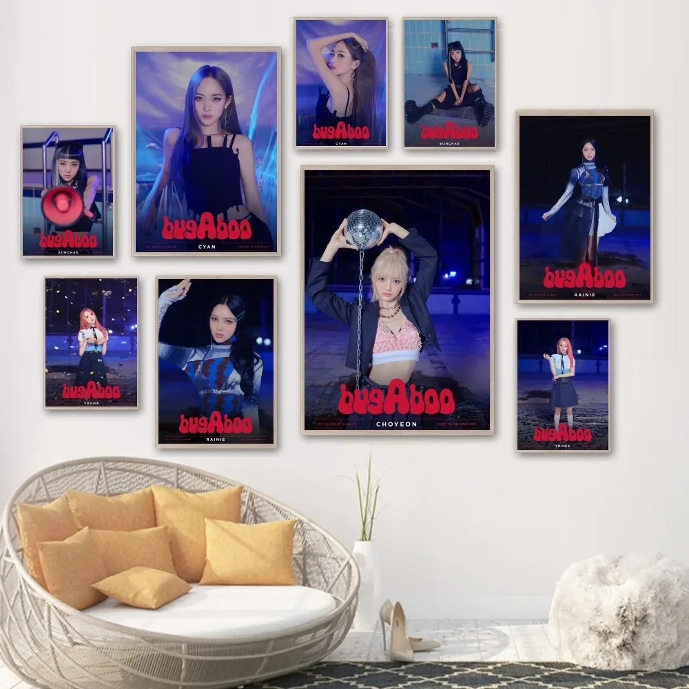 Kpop Girl Group Bugaboo Debuttion Single Album Poster Decor Pittura Camera Da Letto Comodino Wall Sticker Soggiorno Cafe Ingresso Murale