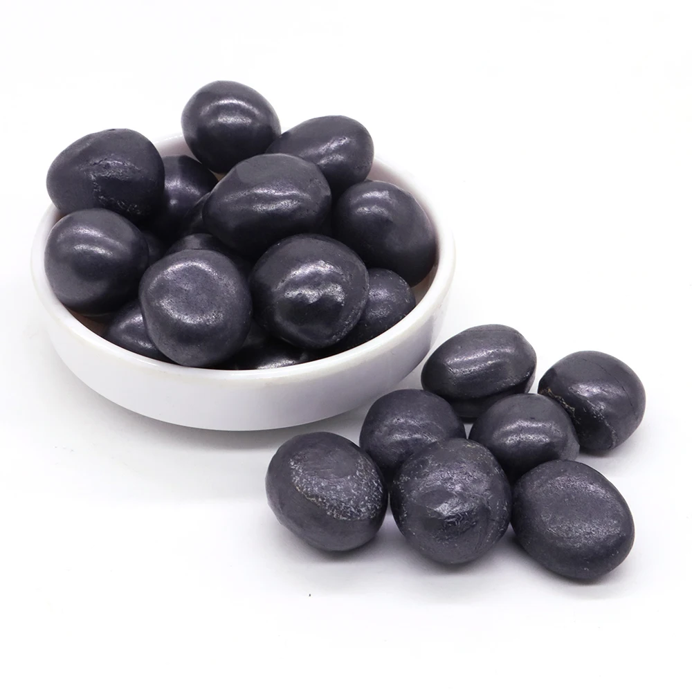 Natural Shungite Irregular Tumbled Stone Reiki Healing Crystal Quartz Aquarium Mineral Gemstone Home Decor Specimen Decoration