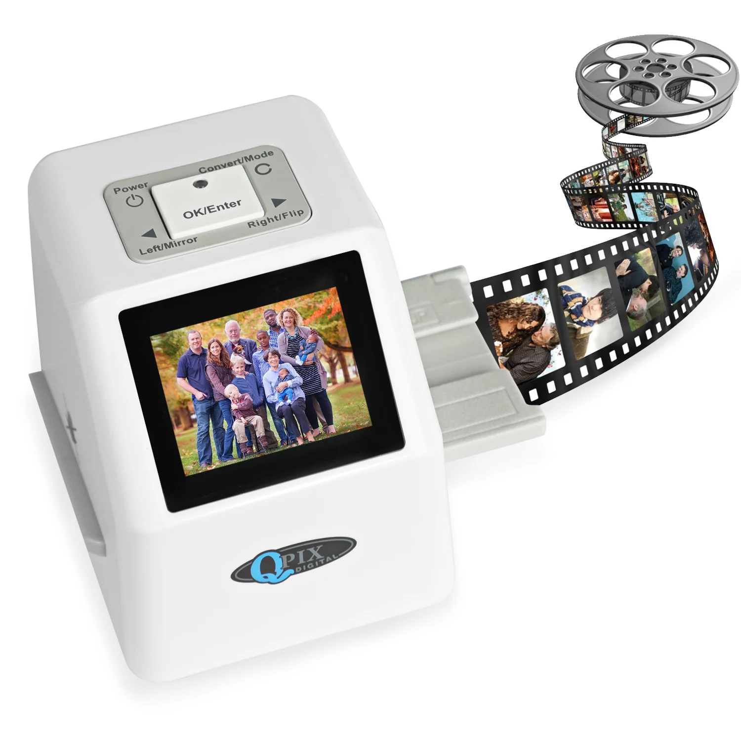 Scanner de films négatifs portable, convertisseur de diapositives,  visionneuse d'images numériques, logiciel d'édition intégré LCD 135 ,  35mm, 2.4mm - AliExpress