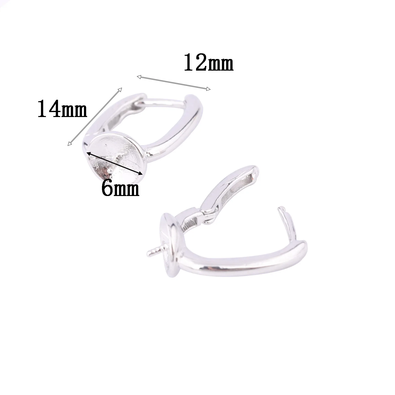 Leverback Earring Bezel Setting Blanks for DIY Jewelry – 20 pcs