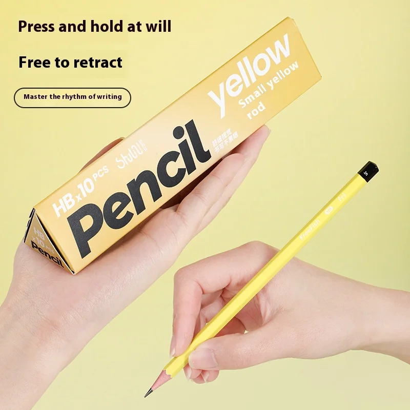Premium Quality Wooden Lead Pencils for Smooth Writing & Artistic Drawing - Pack of 10