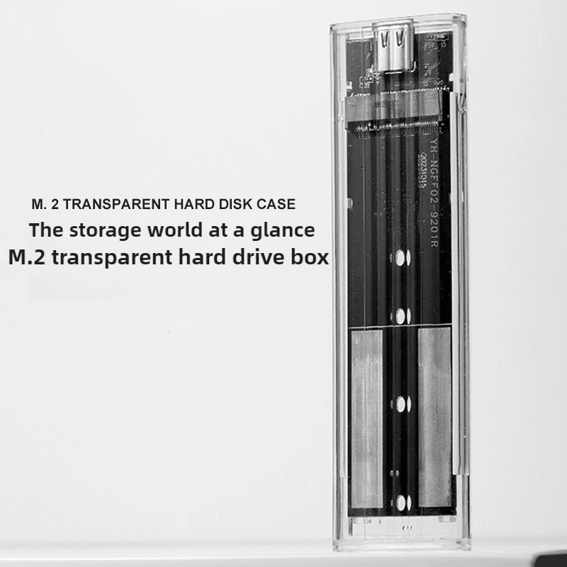 M.2 NVME PCIe NGFF SATA SSD Case USB3.1 Gen1 10Gbps TypeC Transparent SSD Enclosure External Adapter 2230/2242/2260/2280 hdd enclosure m2 ssd enclosure