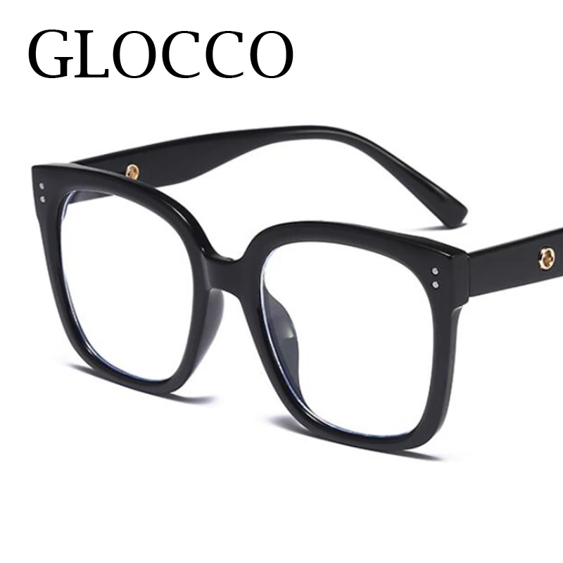2024 Oversized Myopia Eyeglasses Vintage Unisex Transparent Frame Eyewear Anti-Blue Light Square Prescription Nearsight Glasses 5