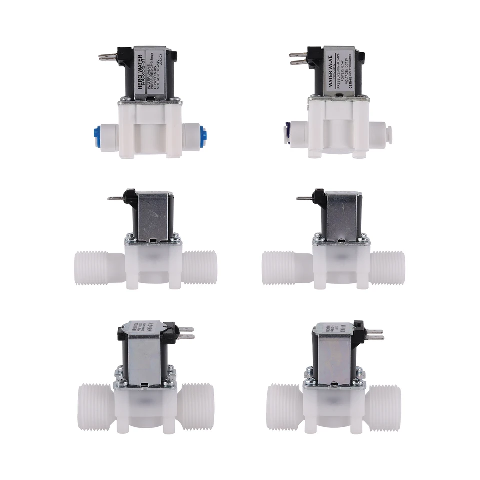 Elettrovalvola Magnetica 12V DC 1/4 Di Pollice Per Acqua - Normalmente Chiusa, Con Connessione Rapida, In Ottone E Plastica