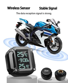 TAVALER M5 Monitor della pressione dei pneumatici del motociclo veicolo elettrico sistema di monitoraggio della pressione dei pneumatici Wireless ad alta precisione