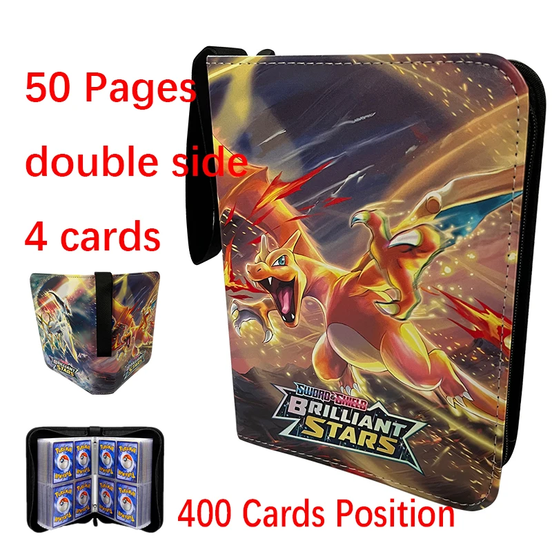 

Pokemon Pikachu Binder Album Card Collection Book Portable Dustproof Card Holder Vstar GX VMAX EX Card Collection Kids Gift